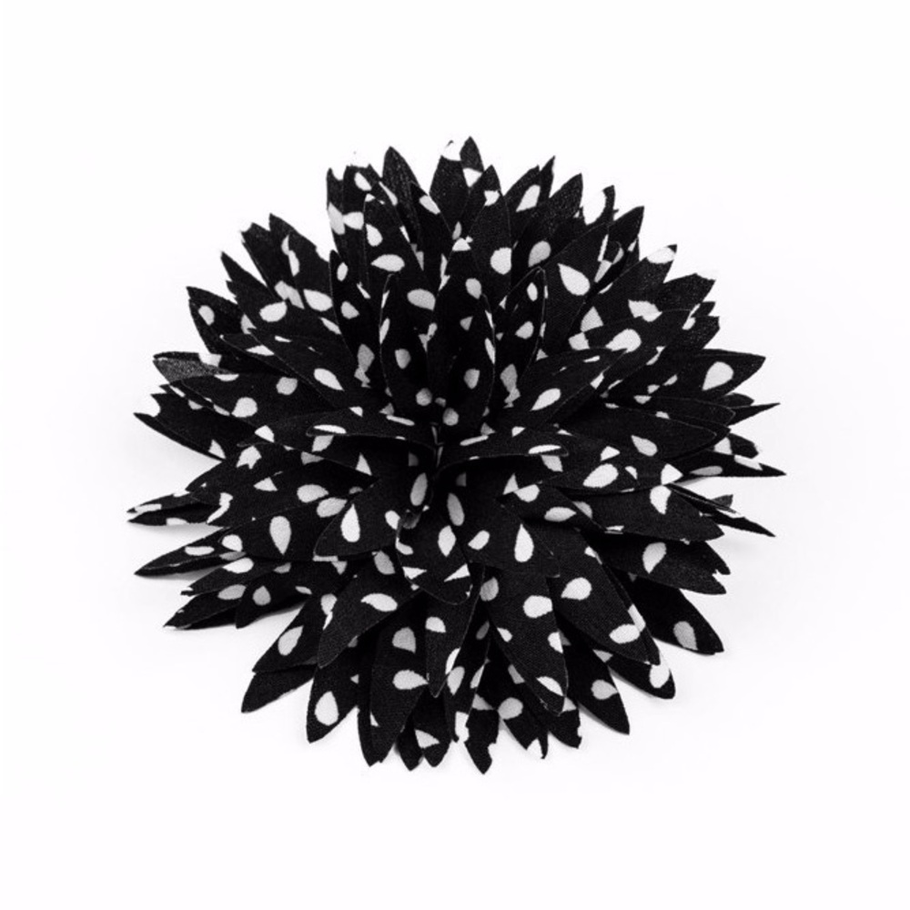 Polka Panache - Black Hair Clip Bow